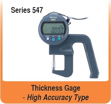 Thickness Gauge- High Accuracy Type series 547 - Click Image to Close